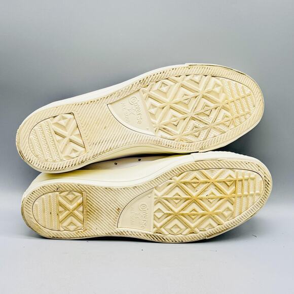 Converse Shoes Womens 8.5 White Leather Chuck Taylor All Star Low Top Sneakers - Picture 9 of 12